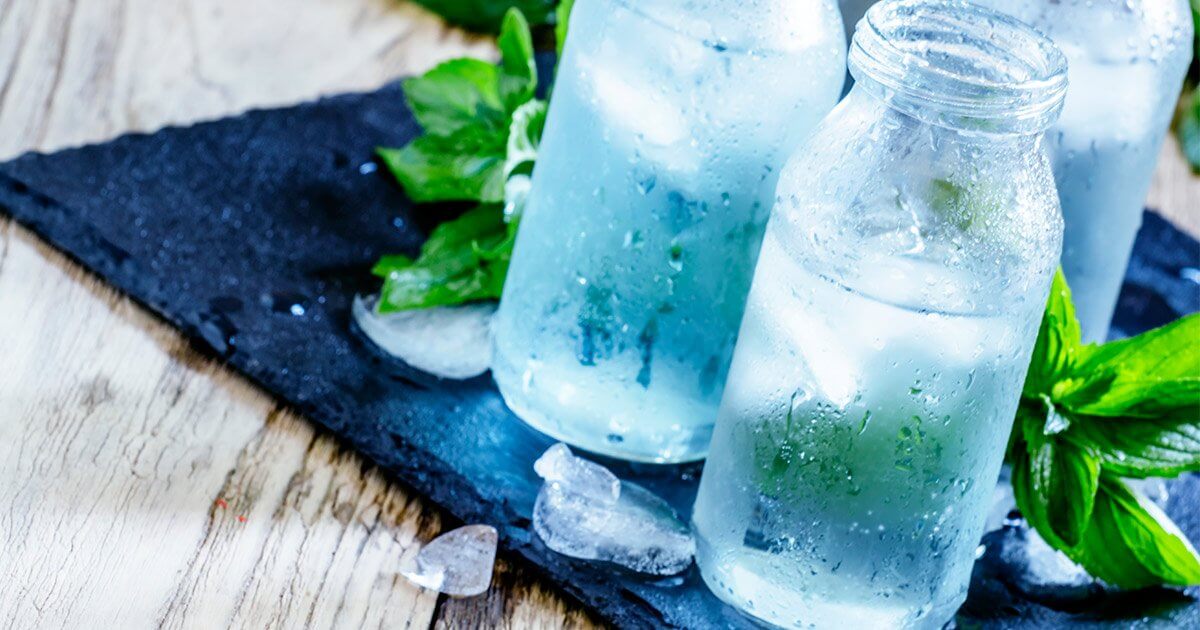 bottles of cold water